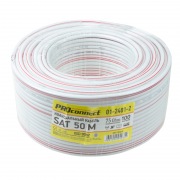 Кабель SAT 50 M, CCS/Al/Al, (75%), 75 Ом, 100м. , белый PROCONNECT | Фото 1
