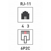 Телефонная розетка - 1 6P-2C PROCONNECT | Фото 4