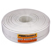 Кабель коаксиальный PROconnect RG-6U+Cu, 75 Ом, Cu/Al/Cu, 48%, бухта 100 м, белый | Фото 1