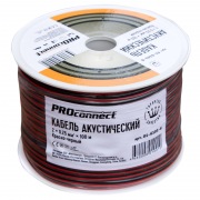Кабель акустический ШВПМ PROconnect 2х0,25 мм², красно-черный, бухта 100 м | Фото 1