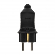 Вилка прямая влагозащищенная 2P+PE 230V, 16 А, IP44 каучук PROconnect | Фото 1
