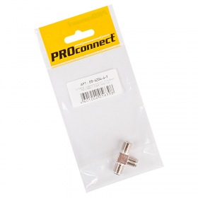 PROCONNECT Переходник антенный, (3-гнезда F), тройник, (1шт.) (пакет)  PROconnect
