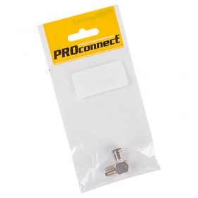 PROCONNECT Переходник антенный, (гнездо F - гнездо TV), угловой (1шт.) (пакет)  PROconnect