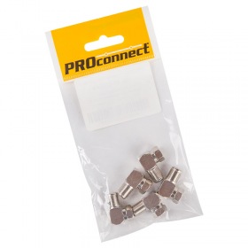 PROCONNECT Переходник антенный, (штекер F - гнездо F), угловой, (5шт.) (пакет)  PROconnect