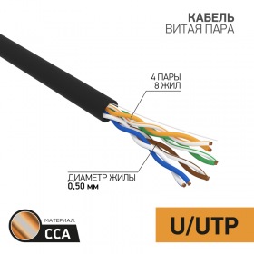 PROCONNECT Кабель UTP 4PR 24AWG CAT5e OUTDOOR, 305м CCA PROCONNECT