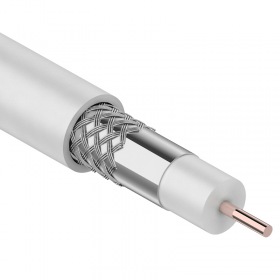 PROCONNECT Кабель RG-6U, (48%), 75 Ом, 100м. , белый PROCONNECT