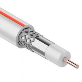 PROCONNECT Кабель SAT 50 M, CCS/Al/Al, (75%), 75 Ом, 100м. , белый PROCONNECT