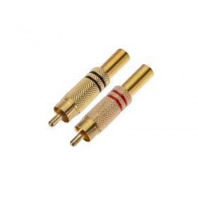 PROCONNECT РАЗЪЁМ штекер RCA Металл пайка ZN Чёрные/Красные GOLD PROCONNECT