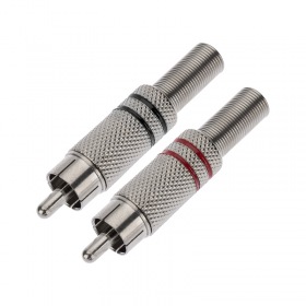 PROCONNECT РАЗЪЁМ штекер RCA Металл пайка ZN Черные/Красные PROCONNECT