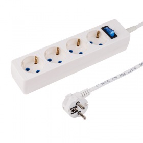 PROCONNECT Сетевой фильтр PROconnect STANDARD 4 гнезда, 1.5 м, 3х0.75 мм², с/з, белый
