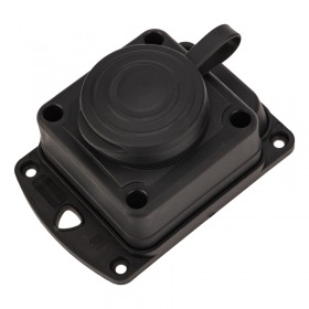 PROCONNECT Розетка штепсельная влагозащищенная стационарная ОУ, 2P+PE 230V,16 А, IP44 каучук PROconnect