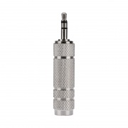 ПЕРЕХОДНИК штекер 3. 5мм стерео - гнездо 6. 3мм стерео (металл) | Фото 2