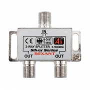 ДЕЛИТЕЛЬ ТВ x 2 + 3шт. F BOX 5-1000 МГц Silver | Фото 4