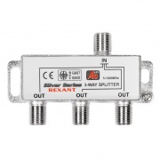 ДЕЛИТЕЛЬ ТВ x 3 + 4шт. F BOX 5-1000 МГц Silver | Фото 5