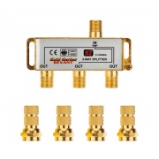 ДЕЛИТЕЛЬ ТВ x 3 + 4шт. F BOX 5-1000 МГц GOLD | Фото 3