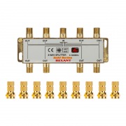 ДЕЛИТЕЛЬ ТВ x 8 + 9шт. F BOX 5-1000 МГц GOLD | Фото 1