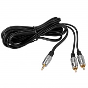 Шнур 3.5 Stereo Plug - 2RCA Plug 3М (GOLD)-металл | Фото 2
