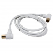Шнур TV PLUG-TV JACK 1.5М Угловой Белый | Фото 2