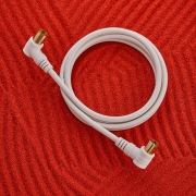 Шнур TV PLUG-TV JACK 1.5М Угловой Белый | Фото 3