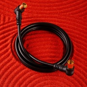 Шнур TV PLUG-TV JACK 1.5М Угловой Черный | Фото 1