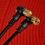 Шнур TV PLUG-TV JACK 1.5М Угловой Черный | Фото 2