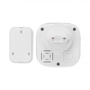 Беспроводной дверной звонок в розетку c цифровым кодированием мигающий 36 мелодий 150м IP44 (белый/серый) REXANT | Фото 2