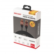 Кабель HDMI – HDMI 2.1, длина 2м, позолоченный REXANT | Фото 3