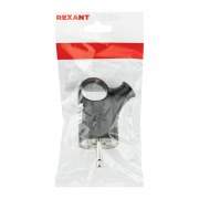 Вилка Евро угловая с з/к 16А с кольцом черная REXANT | Фото 4