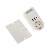 Адаптер USB многофункциональный (2 разъема USB-A, USB-С, розетка 220-250В) с подсветкой и подставкой для телефона REXANT | Фото 3