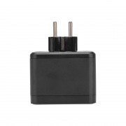 Двойник электрический Куб 16А с/з, 2 разъема USB-A 2,4А, 1 разъем USB-C 3А, с ночной подсветкой, черный REXANT | Фото 5