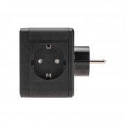Двойник электрический Куб 16А с/з, 2 разъема USB-A 2,4А, 1 разъем USB-C 3А, с ночной подсветкой, черный REXANT | Фото 6