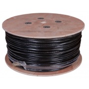 Кабель витая пара U/UTP, CAT 5е, PE, 25PR, 24AWG, внешний, однопроволочный, черный, 305м, РФ REXANT | Фото 1