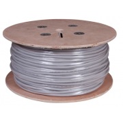 Кабель витая пара U/UTP, CAT 5е, PVC, 16PR, 24AWG, внутренний, однопроволочный, серый, 305м, РФ REXANT | Фото 1