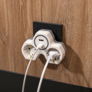 Двойник электрический (разветвитель) 16А с/з, разъемы USB-A и USB-C с защитными шторками, белый REXANT | Фото 1