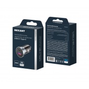 Автомобильное зарядное устройство c двумя портами (USB-A + USB-C) c LED-подсветкой, 20Вт | Фото 1
