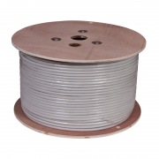 Кабель витая пара U/UTP, CAT 6A, LSZH нг(А)-HF, 4PR, 23AWG, внутренний, однопроволочный, серый, 305м REXANT ПРОЕКТ | Фото 1