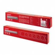 Блок распределения питания PDU горизонтальный 1U 6 розеток СЕЕ 7/4 Schuko 16A без выкл алюм корп шнур 2м вилка СЕЕ 7/7 Schuko черный REXANT | Фото 6