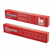 Блок распределения питания PDU горизонтальный 1U 9 розеток СЕЕ 7/4 Schuko 16A без выкл алюм корп шнур 2м вилка СЕЕ 7/7 Schuko черный REXANT | Фото 6