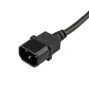 Блок распределения питания PDU горизонтальный 1U 6 розеток СЕЕ 7/4 Schuko 10A без выкл алюм корп шнур 2м вилка C14 черный REXANT | Фото 5