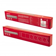 Блок распределения питания PDU горизонтальный 1U 6 розеток СЕЕ 7/4 Schuko 10A без выкл алюм корп шнур 2м вилка C14 черный REXANT | Фото 6