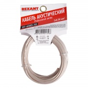Кабель акустический 2х0,50 мм² прозрачный SILICON (м. бухта 10 м) REXANT | Фото 2