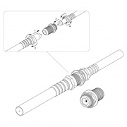 Переходник антенный, (гнездо F - гнездо F), бочка, (1шт.) REXANT | Фото 4