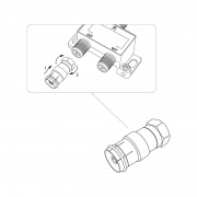 Переходник антенный, (штекер F - гнездо TV), (1шт.) REXANT | Фото 4