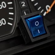 Выключатель клавишный 250V 16А (4с) ON-OFF синий  с подсветкой (RWB-502, SC-767, IRS-201-1)  REXANT (в упак. 1шт.) | Фото 2