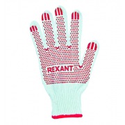 Перчатки х/б с покрытием ПВХ 5 нитей, 48-50 г REXANT | Фото 1