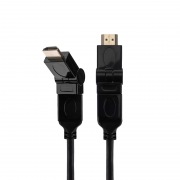 Шнур HDMI - HDMI с фильтрами, длина 2 метра, угловой 360° (GOLD) (PVC пакет)  REXANT | Фото 1