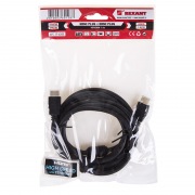 Шнур HDMI - HDMI с фильтрами, длина 3 метра (GOLD) (PVC пакет)  REXANT | Фото 1