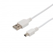Кабель mini USB (male) штекер - USB-A (male) штекер, длина 1,8 метра, белый (PE пакет)  REXANT | Фото 5