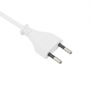 Шнур сетевой, вилка плоская без розетки, кабель 2x0.75 мм², длина 1,5 метра, белый  REXANT | Фото 1