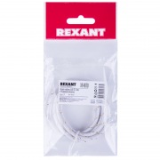 Аудиокабель AUX 3.5 мм в тканевой оплетке 1 м белый REXANT | Фото 2